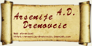 Arsenije Drenovčić vizit kartica